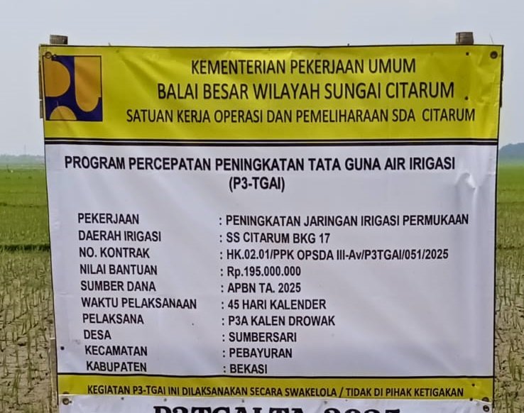 Jejak Proyek Irigasi Rp195 Juta di Bekasi: Asal Bangun, Petani yang Dirugikan